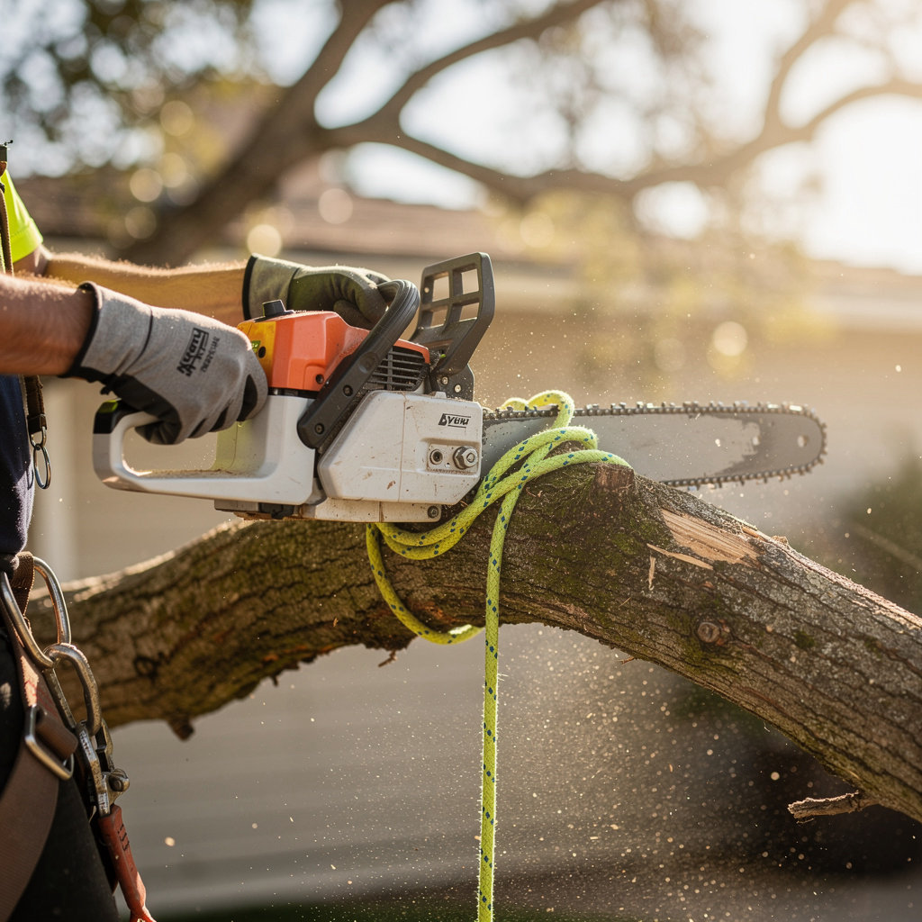 Charles Tree Service professional crew performing safe tree removal in San Diego with modern equipment